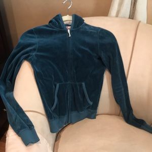 Juicy contour velour  zip up jacket.